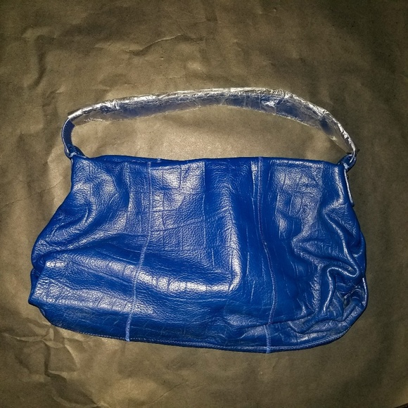 CHI by Falchi | Carlos Falchi Blue Handbag Tote - Picture 1 of 8